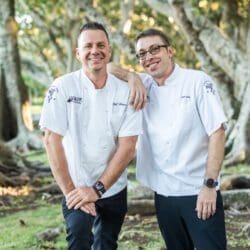 Chefs Joe and Brian of Private Maui Chef smiling together.
